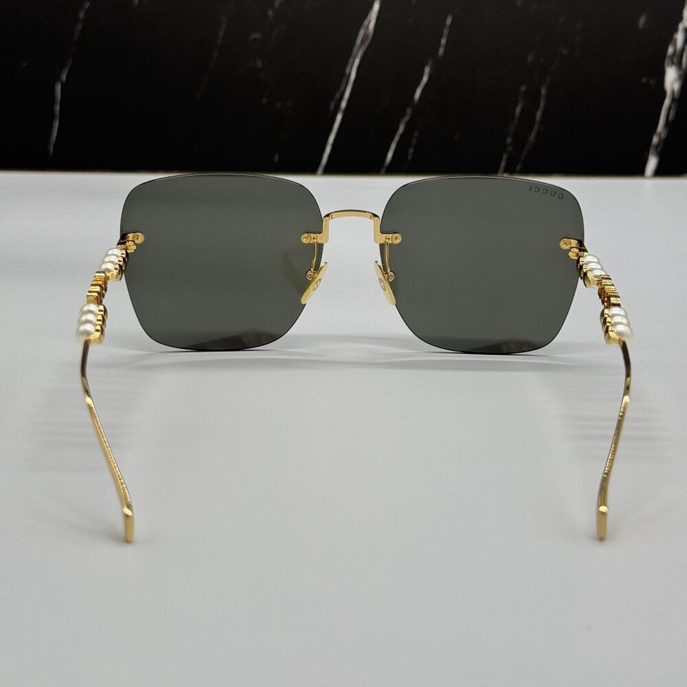 NEW GUCCI SUNGLASSES GOLD GREY WOMEN EYEWEAR GUCCI GG1923SA 001 - Picture 7 of 12